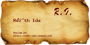 Ráth Ida névjegykártya