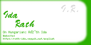ida rath business card
